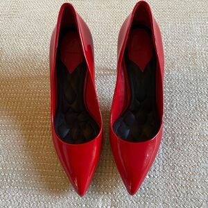 Brian Atwood Vero Cuoio red patent leather heels